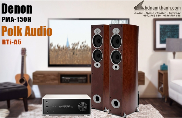 Bộ Hi-fi Amply Denon PMA-150H, Loa Polk Audio Rti A5