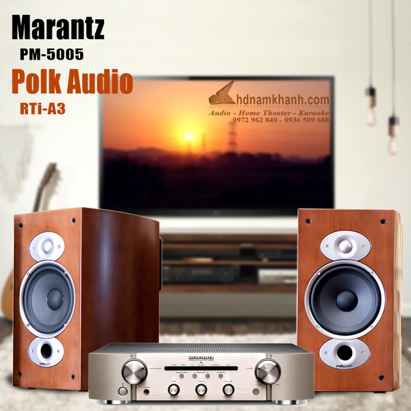 Bộ Hi-fi Amply Marantz PM5005 + Loa Polk Audio RTi A3