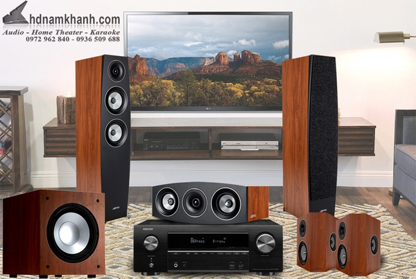Amply Denon X1600H + Bộ 5.1 Jamo C95II + Sub Jamo S910