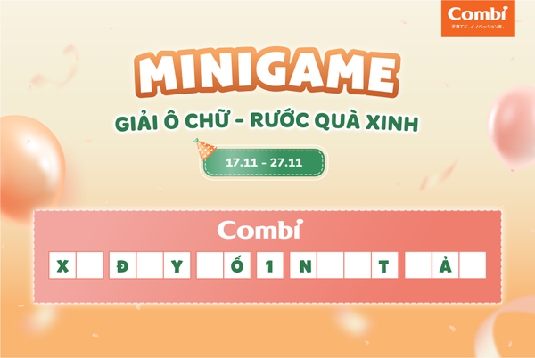 Chương trình Minigame Combi tháng 11: GIẢI Ô CHỮ - RƯỚC QUÀ XINH