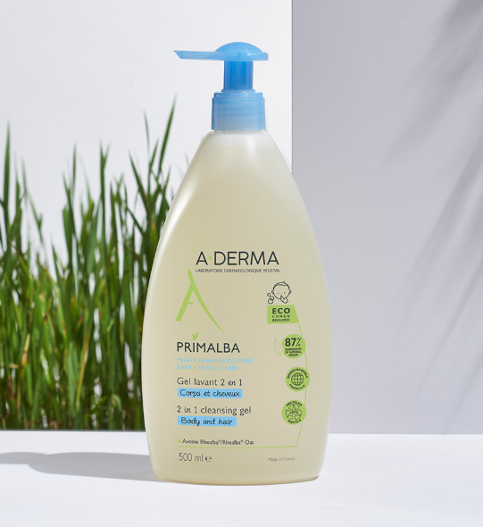 Sữa tắm gội dịu nhẹ cho tóc và cơ thể em bé A-Derma Primalba Cleansing Gel 500ml - Ảnh 4