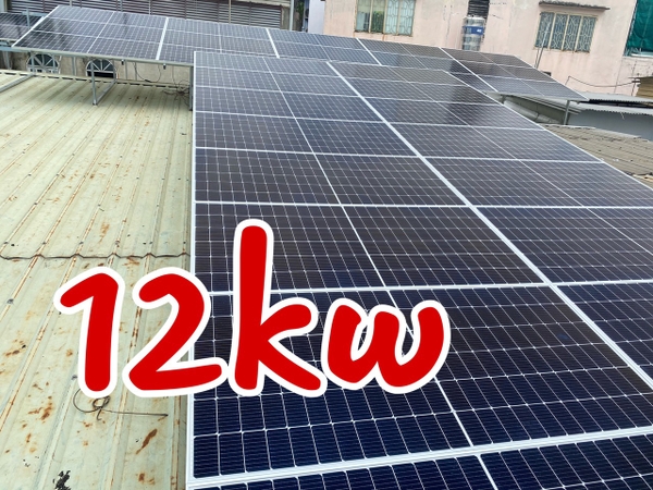 Báo giá điện năng lượng mặt trời 12.1KW hòa lưới