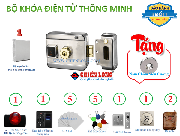 Bộ khóa cổng điện tử vân tay -Smartdorlock CL-4210