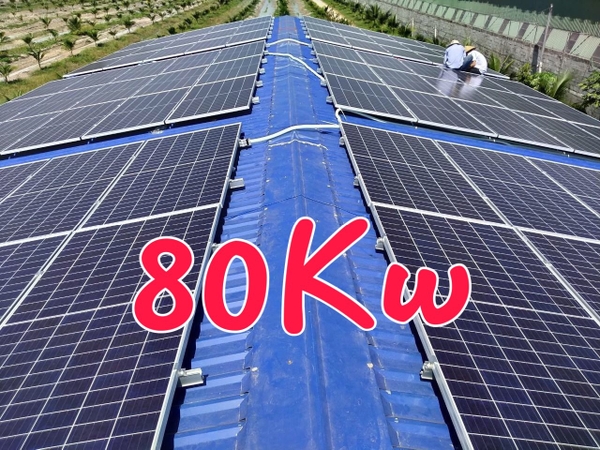 Báo giá điện năng lượng mặt trời 80.1KW hòa lưới | Rẻ hơn thị trường