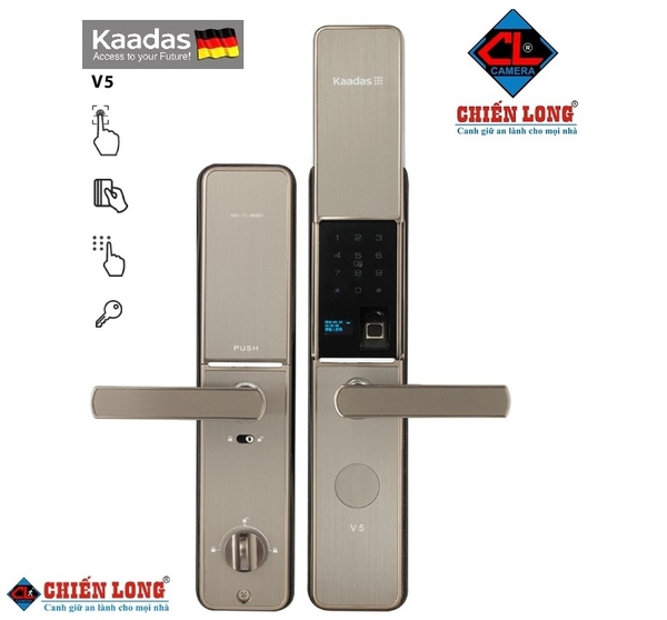 Khóa cửa vân tay KAADAS V5 -Sản phẩm KAADAS V5 chính hãng của Đức