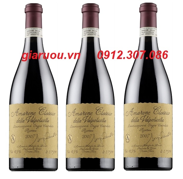 VANG Ý AMARONE CLASSICO DELLA VALPOLICELLA RISERVA - HÀNG CHẤT GIÁ TỐT