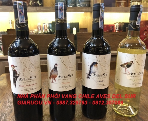 PHÂN PHỐI, BÁN BUÔN VANG CHILE AVES DEL SUR GIÁ RẺ NHẤT