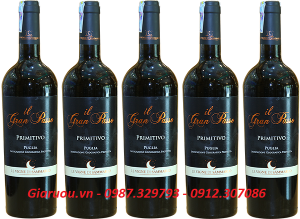 PHÂN PHỐI VANG Ý IL GRAN PASSO PRIMITIVO CHÍNH HÃNG