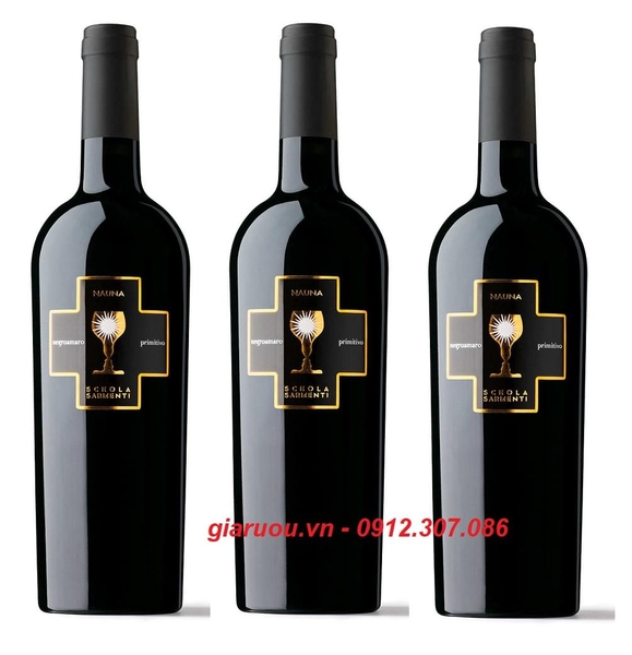 PHÂN PHỐI VANG Ý NAUNA PRIMITIVO NEGROAMARO SCHOLA SARMENTI