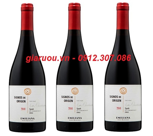 Ở ĐÂU BÁN VANG CHILE SIGNOS DE ORIGEN SYRAH EMILIANA RẺ NHẤT