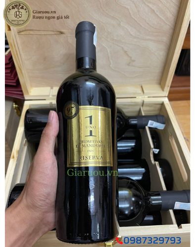 BÁN VANG Ý UNO 1 PRIMITIVO DI MANDURIA RISERVA GIÁ RẺ NHẤT