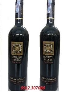 GIÁ VANG NGỌT CHILE ESPIRITU DE CHILE SEMI SWEET CABERNET SAUVIGNON
