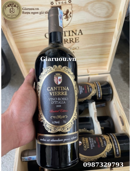 BÁN VANG Ý CANTINA VIERRE VINO ROSSO D’ITALIA GIÁ RẺ NHẤT