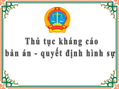 Thủ tục kháng cáo