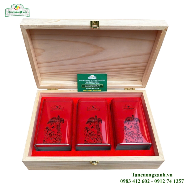 Hộp Trà Tân Cương Gỗ Thông TCX 3 - 300gram