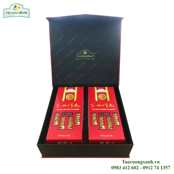 Trà Đinh Tân Cương Tứ Qúy - Hộp Rồng Vàng 1kg