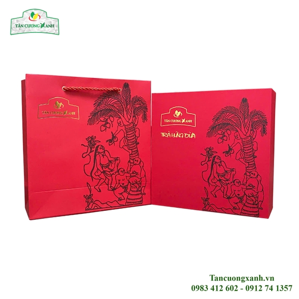 Bộ Trà Ô Long Hứng Dừa 200gram