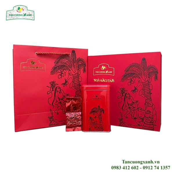 Trà Sen Ngọc Tỉnh Liên 200gram - Hộp Hứng Dừa