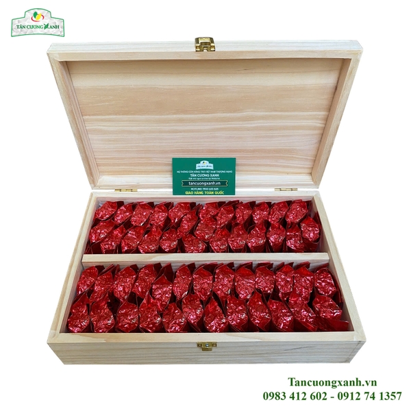 Hộp Trà Tân Cương TCX50 - 500gram Hộp Gỗ Thông