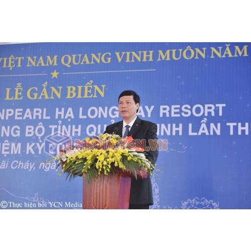 Quay chụp Lễ gắn biển công trình Vinpearl Hạ Long Bay Resort - Quảng Ninh