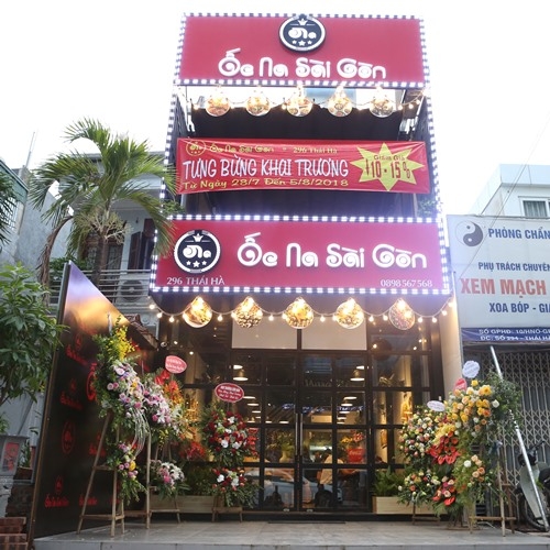 Chụp ảnh khai trương quán ăn Ốc Na Sài Gòn - Hà Nội
