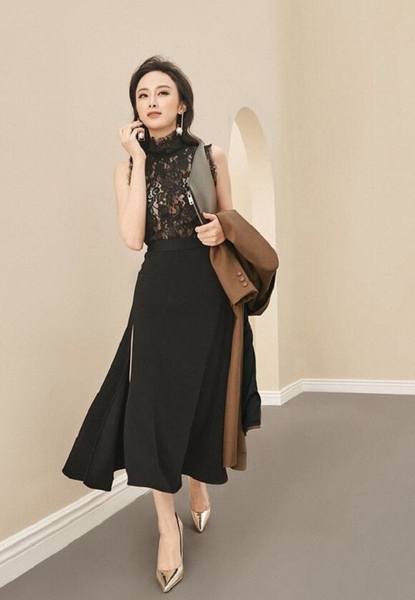 cách chọn trang phục cho cô nàng dáng chữ nhật