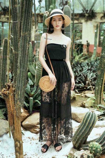 Những mẫu váy đầm maxi đi biển hở lưng cực kỳ gợi cảm