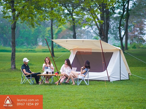 Lều cắm trại Glamping Vintage Home 4P-Vải TC cao cấp