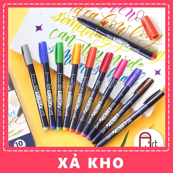 Bút màu viết thư pháp TOMBOW Fudenosuke (cây lẻ) - [xả kho]