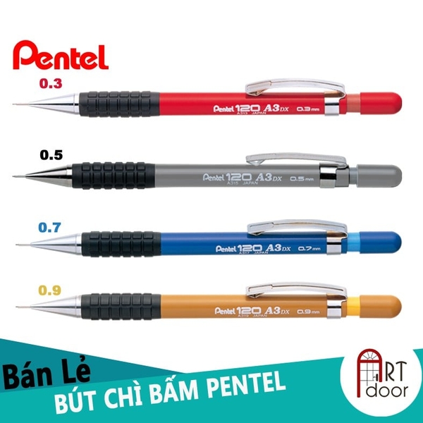 Bút chì bấm PENTEL vẽ Kỹ Thuật chính hãng A31 (đủ size)