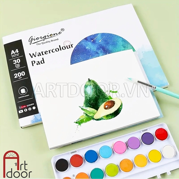 Sổ vẽ màu Nước GIORGIONE Pad dạng Xé dày 200~300gsm (vân nổi Cold)