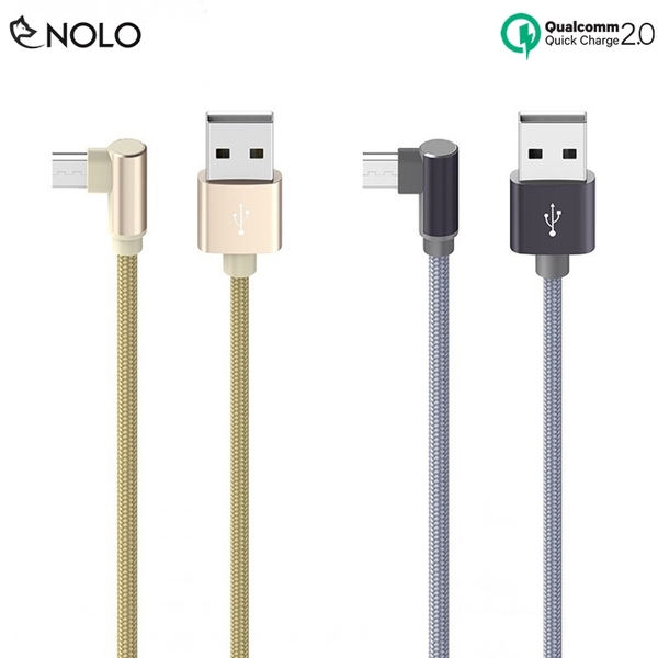 Cáp Sạc Truyền Dữ Liệu Chữ L QC2.0 Model B26 MicroUSB, Type C, Lightning Iphone Chiều Dài 1M