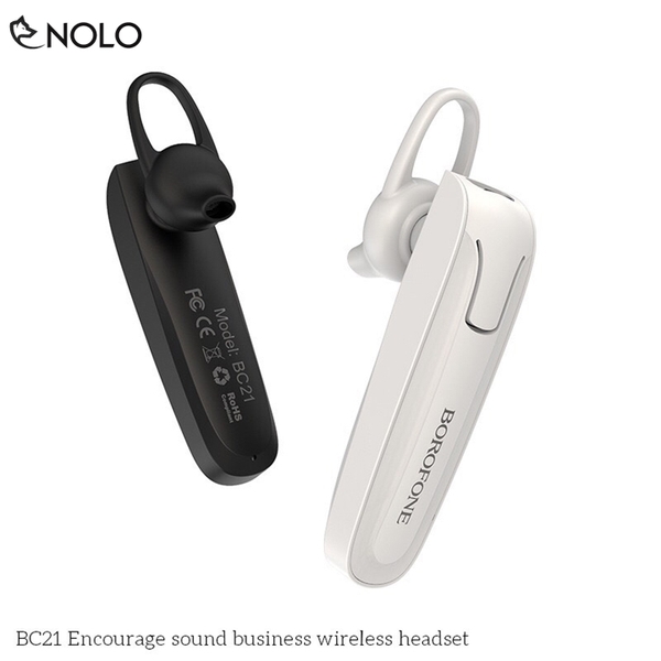 Tai Nghe Nhét Tai Bluetooth Không Dây V4.2 Borofone Model BC21 Chất Liệu Nhựa ABS Dung Lượng Pin 70mah Nghe Nhạc Liên Tục 4 giờ