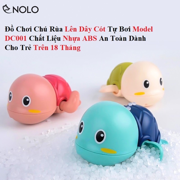 Đồ Chơi Chú Rùa Lên Dây Cót Tự Bơi Dễ Thương Model DC001 Chất Liệu Nhựa ABS An Toàn Dành Cho Trẻ Trên 18 Tháng