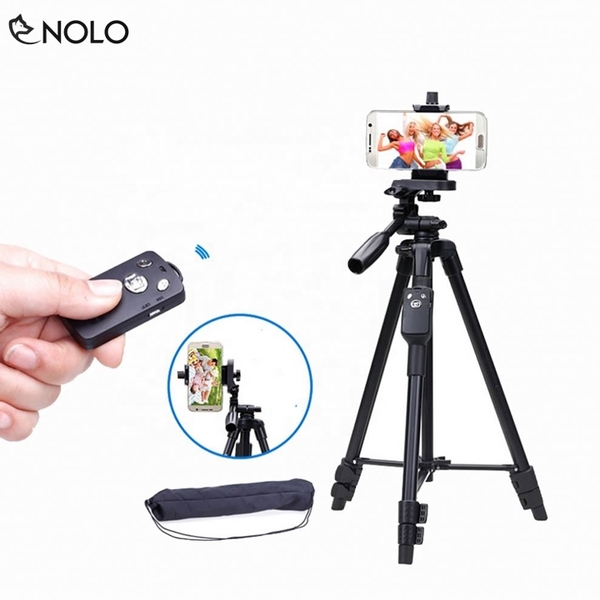 Bộ Tripod Cho Điện Thoại Máy Ảnh Compact Model TTX6218 Có Remote Điều Khiển Từ Xa Chiều Cao Tối Đa 128cm Thân Hợp Kim Chắc Chắn