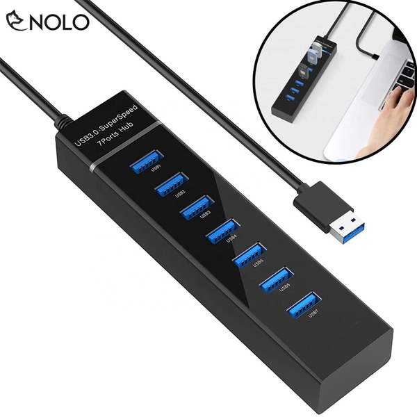 Bộ Chia Cổng USB Hub USB 7 Port Model M3 Tốc Độ Cao 3.0 Tương Thích Hệ Điều Hành Windows Mac Linux Và Máy Game PS