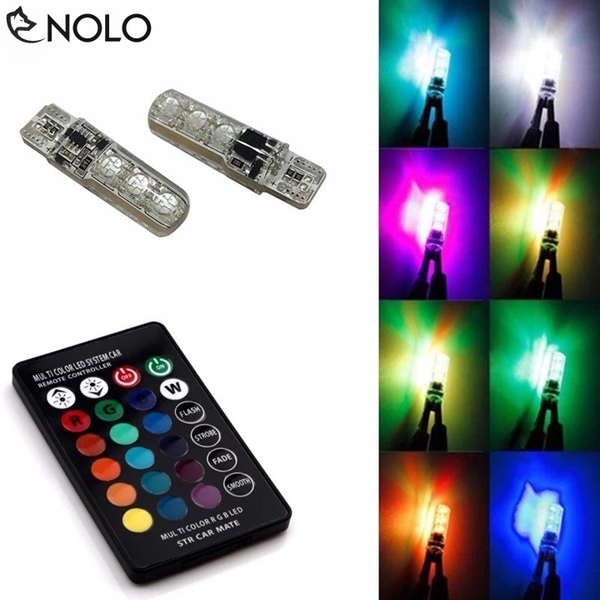 Bộ 2 Đèn Led 3D Demi MT10 Đổi Màu Có Remote Điều Khiển