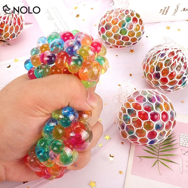 Combo 2 Đồ Chơi Bóng Lưới Bóp Nắn Mesh Quishy Ball Giải Tỏa Căng Thẳng Stress Đường Kính 6cm Chất Liệu Nhựa Dẻo