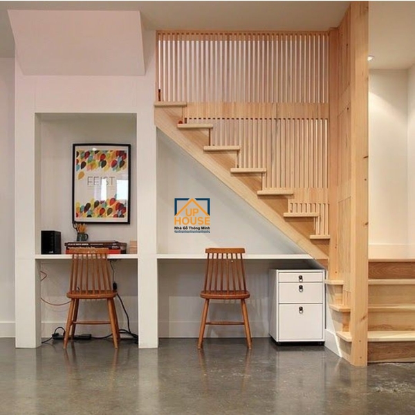Cách tận dụng góc chết dưới cầu thang hiệu quả