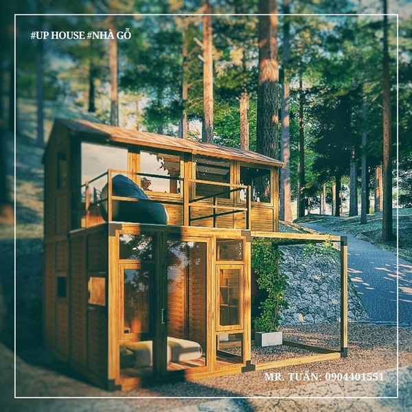 Mẫu nhà gỗ lắp ghép Smile