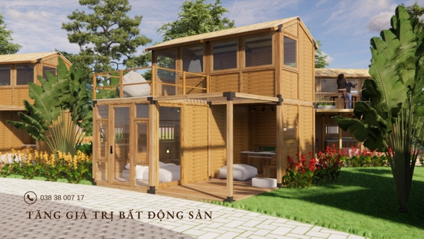 Nhà gỗ lắp ghép hiện đại