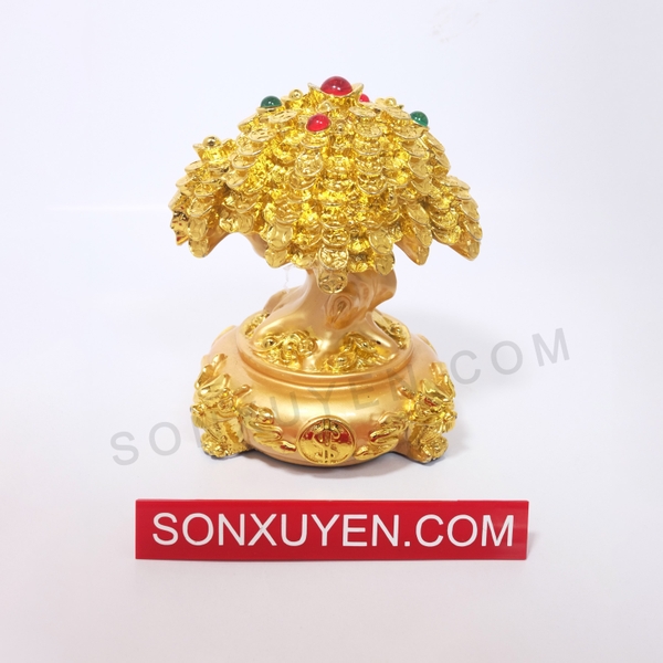 Cây kim tiền phong thủy cao14,5 cm, rộng 11 cm. Mã SP000252.