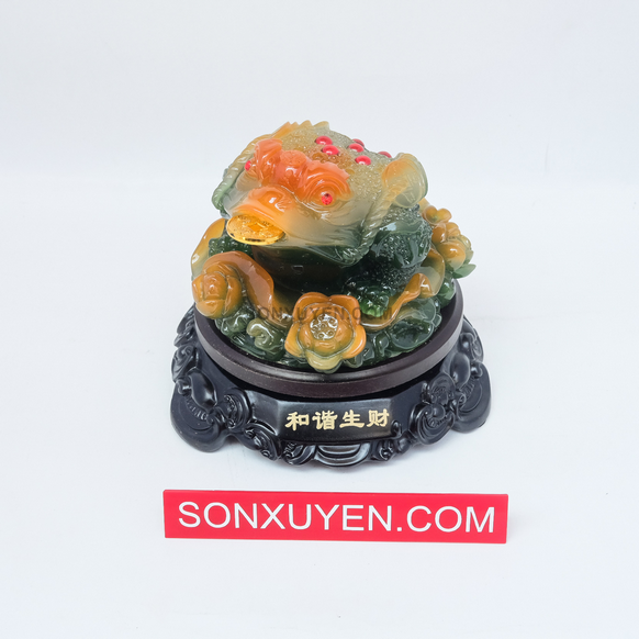 Cóc ngọc xanh đen hoa phú quý cao 13 r 13,5