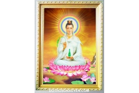 Ảnh phật bà quan âm Ấn Độ 25x35 cm
