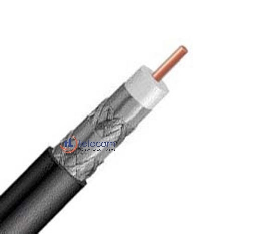 Cáp đồng trục (ăng ten) 5C FB dùng cho truyền hình 75 ohm RG6 5C FB có dầu, vỏ mầu đen Sino