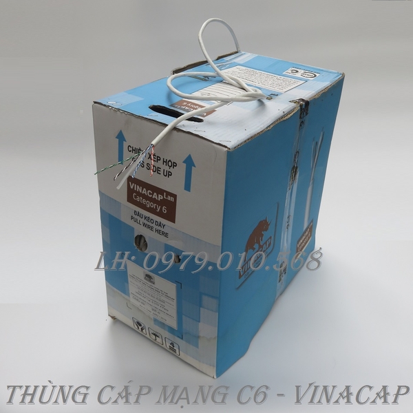 Cáp mạng VINACAP Cat 6e UTP 4 đôi (305m/cuộn)