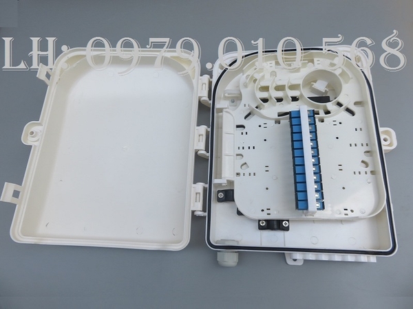 Hộp phối quang ODF 12Fo ngoài trời vỏ nhựa ( Vỏ outdoor, pictail, adapter, co nhiệt)