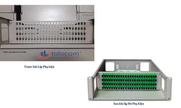 TL telecom sản xuất hộp phối quang ODF 96Fo (96 sợi, 96 core, 96 cổng) trong nhà