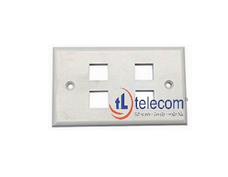 4-port Faceplate US Alantek Part Number:  302-203204-SHWH