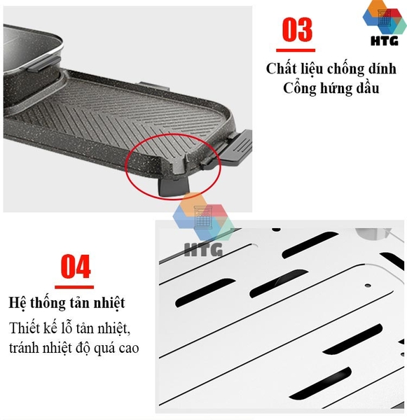 Bếp lẩu nướng 2 trong 1 thế hệ mới, nồi lẩu 2 ngăn tách rời - Top 10 Bếp lẩu nướng hai trong một chất lượng và tiện dụng nhất hiện nay 26